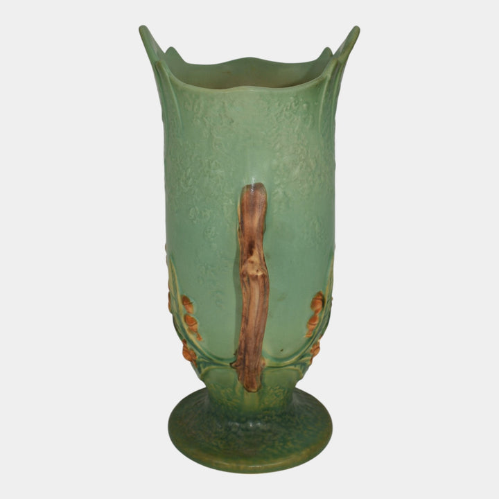 Roseville Bittersweet Green 1951 Vintage Mid Century Modern Pottery Vase 885-10