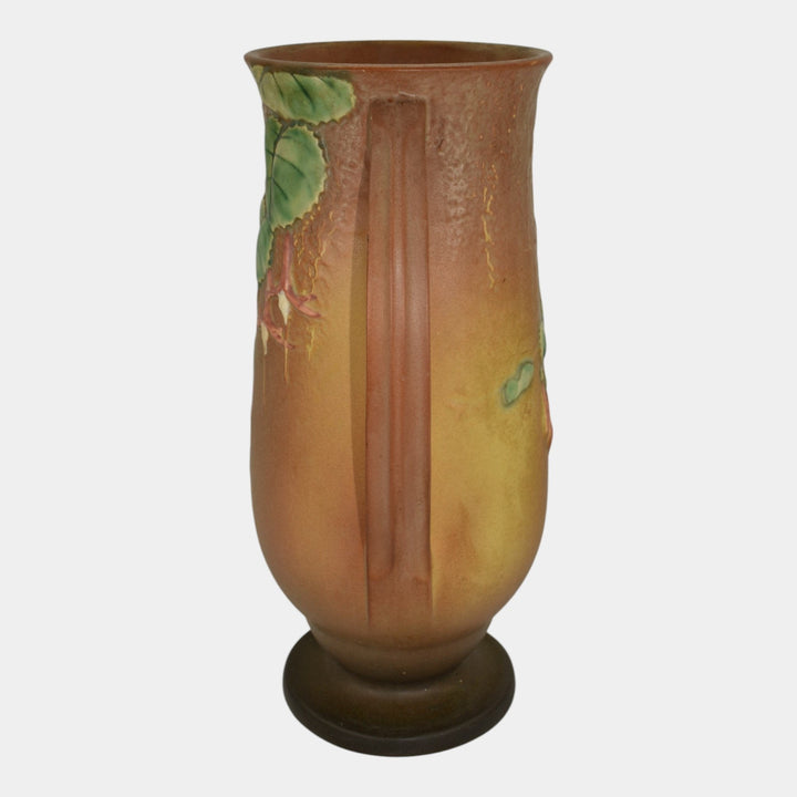 Roseville Fuchsia Brown 1938 Vintage Art Pottery Ceramic Vase 903-12