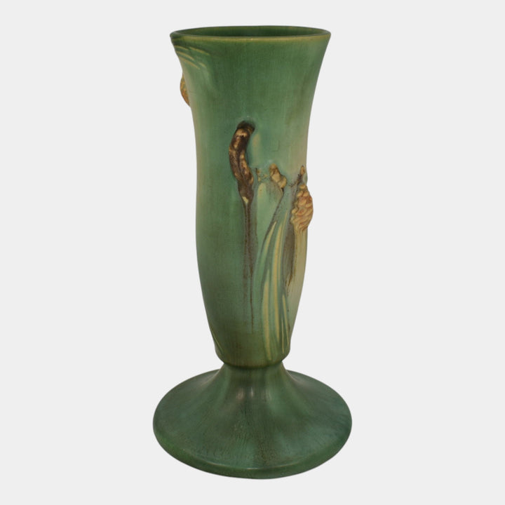 Roseville Pine Cone Green 1935 Vintage Art Pottery Ceramic Flower Vase 705-9