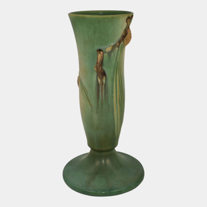 Roseville Pine Cone Green 1935 Vintage Art Pottery Ceramic Flower Vase 705-9