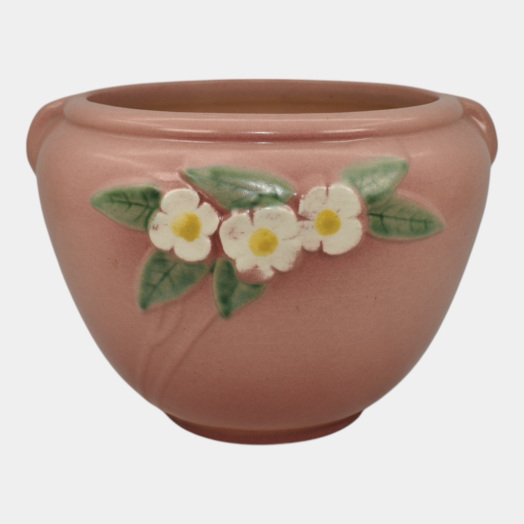 Roseville Mock Orange Pink 1950 Vintage Pottery Jardiniere Planter