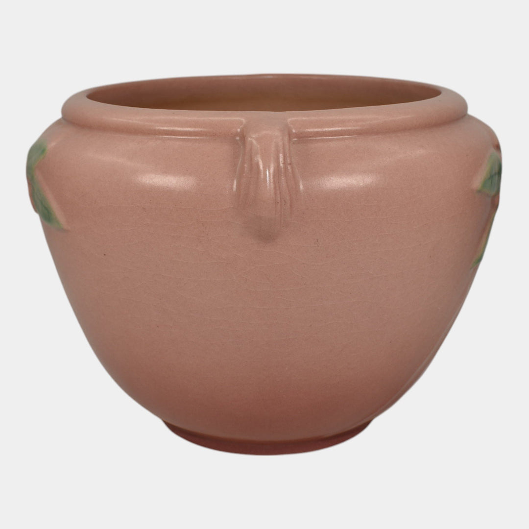 Roseville Mock Orange Pink 1950 Vintage Pottery Jardiniere Planter 901-6 - Just Art Pottery