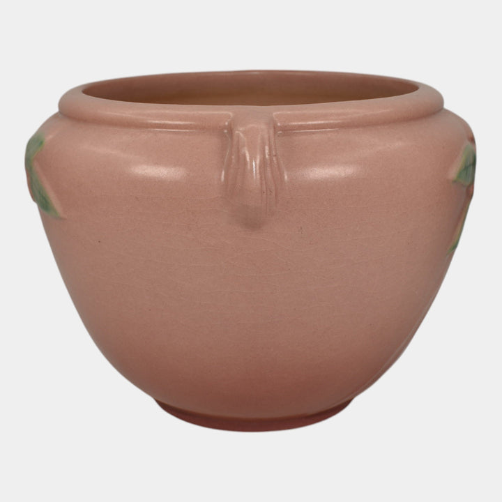 Roseville Mock Orange Pink 1950 Vintage Pottery Jardiniere Planter 901-6 - Just Art Pottery