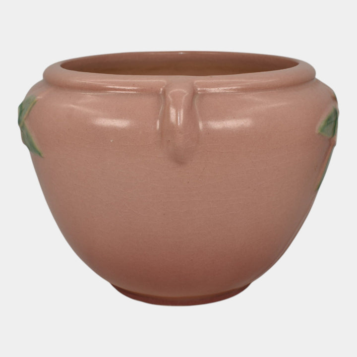 Roseville Mock Orange Pink 1950 Vintage Pottery Jardiniere Planter 901-6 - Just Art Pottery