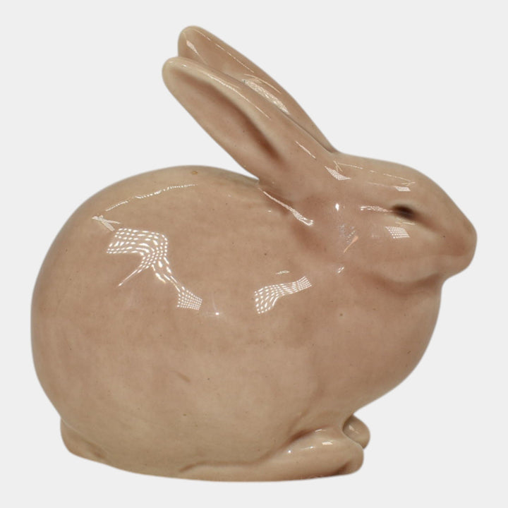 Rookwood Vintage Art Pottery Tan Rabbit Paperweight Figurine 6160