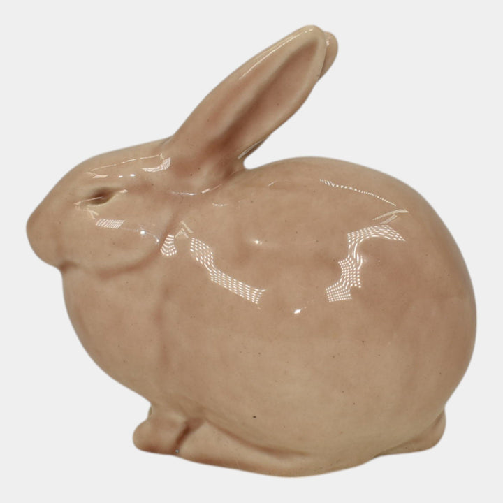 Rookwood Vintage Art Pottery Tan Rabbit Paperweight Figurine 6160