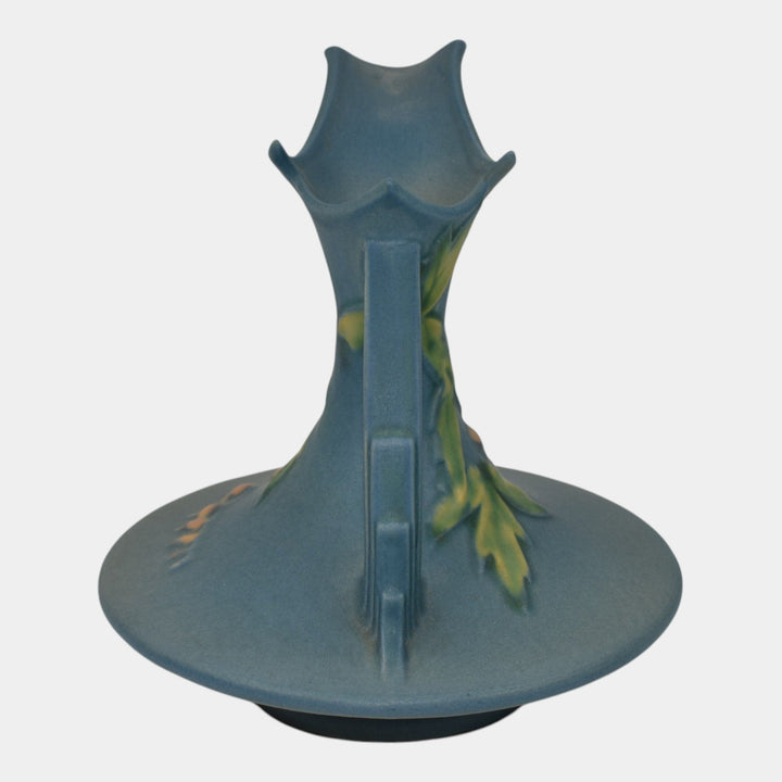 Roseville Bleeding Heart Blue 1940 Vintage Art Deco Pottery Ceramic Ewer 963-6 - Just Art Pottery