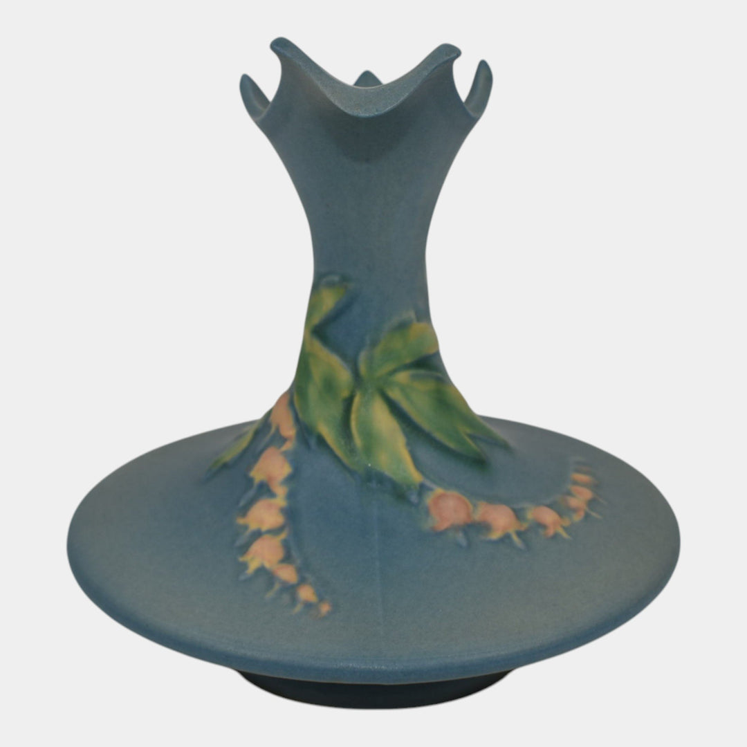 Roseville Bleeding Heart Blue 1940 Vintage Art Deco Pottery Ceramic Ewer 963-6 - Just Art Pottery
