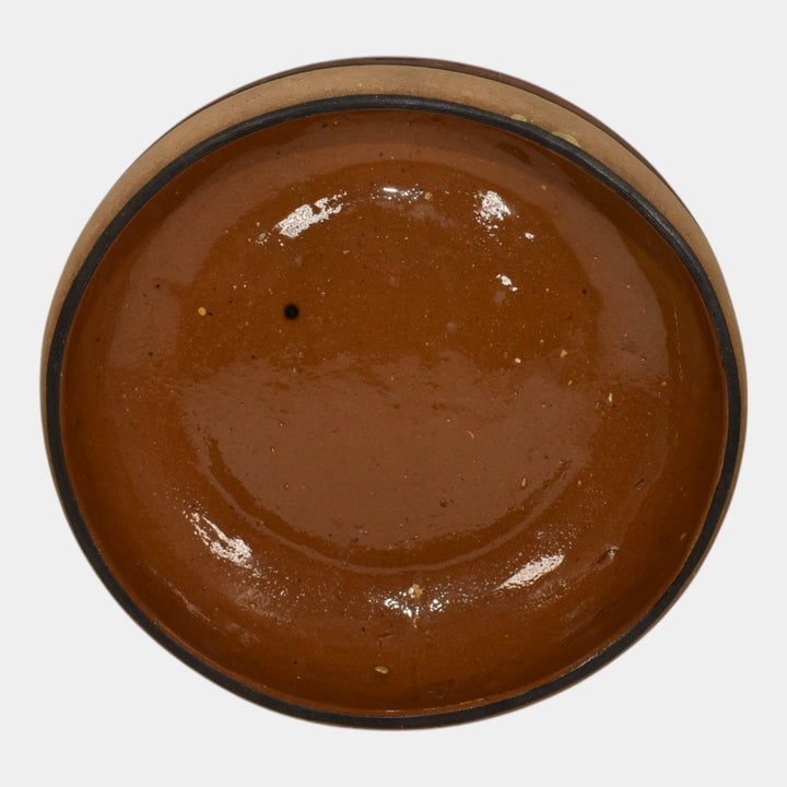 Owens Aborigine Art Pottery Brown Native America Ware Large Bowl
