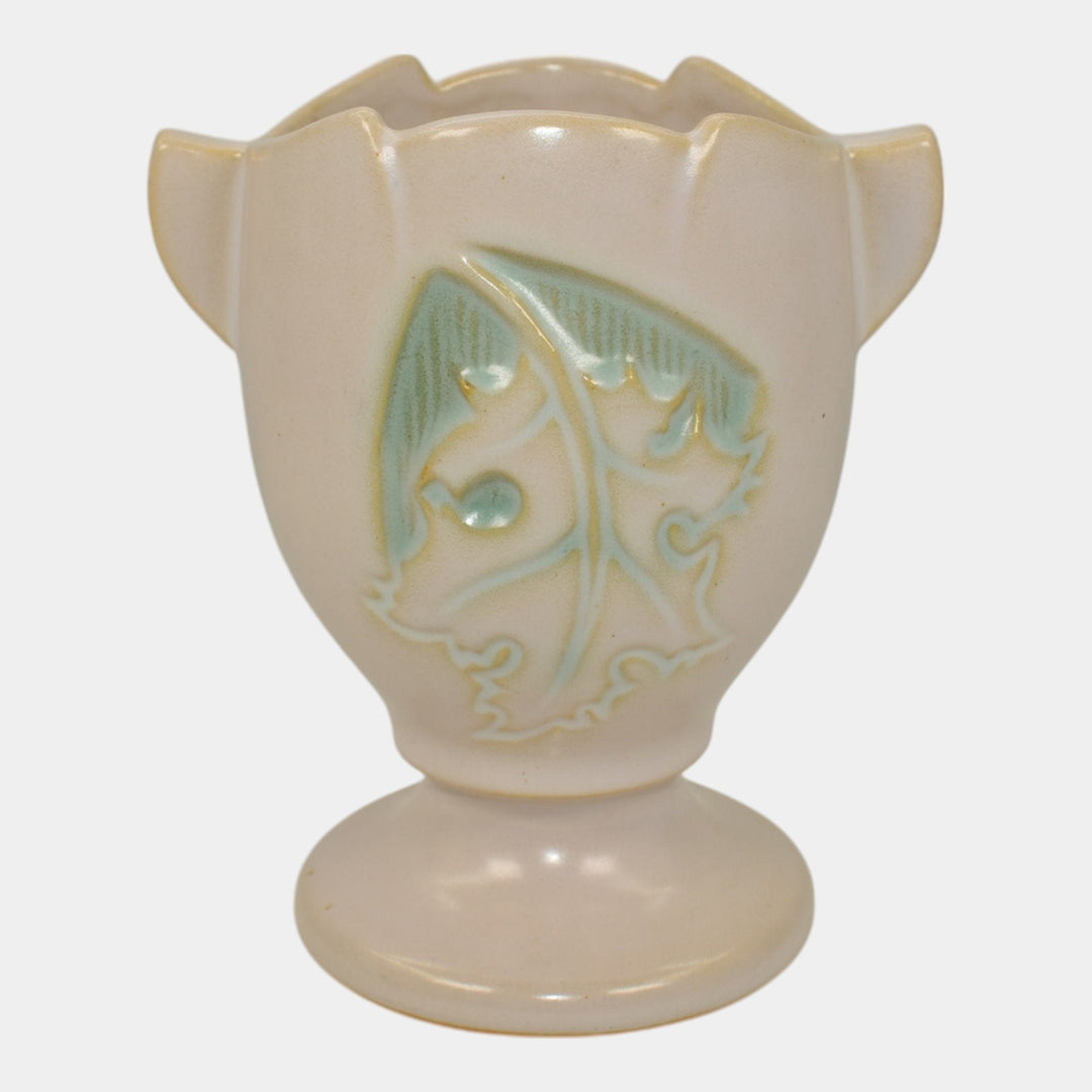 Roseville Silhouette White 1950 Mid Century Modern Pottery Ceramic Vase 779-5 - Just Art Pottery