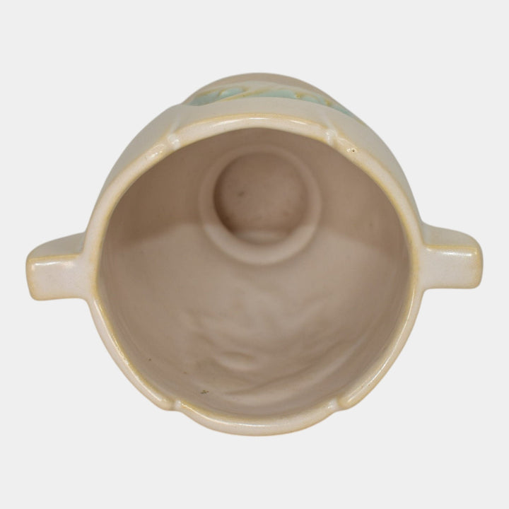 Roseville Silhouette White 1950 Mid Century Modern Pottery Ceramic Vase 779-5 - Just Art Pottery