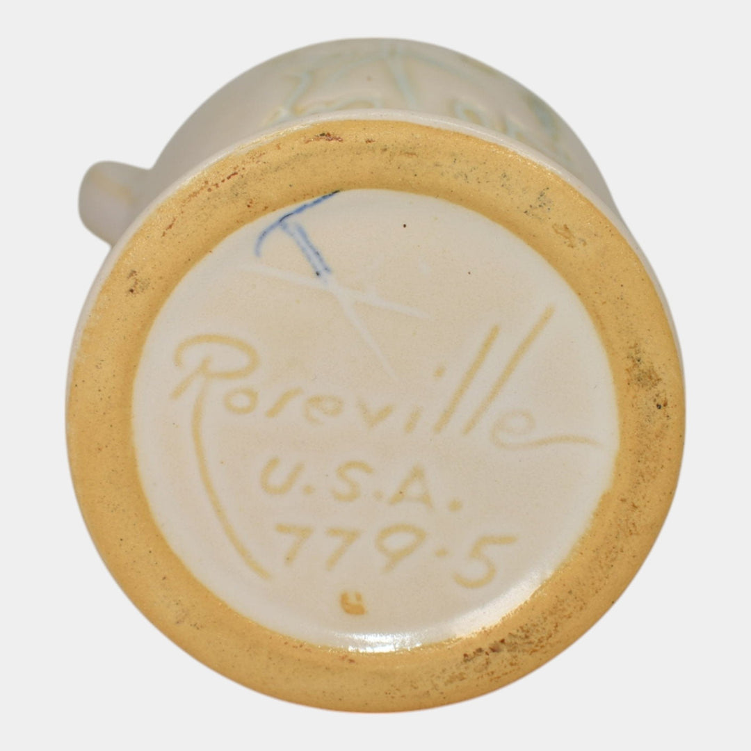 Roseville Silhouette White 1950 Mid Century Modern Pottery Ceramic Vase 779-5 - Just Art Pottery