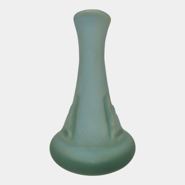 Roseville Silhouette Blue 1950 Mid-Century Modern Art Pottery Ceramic Ewer 716-6 - Just Art Pottery