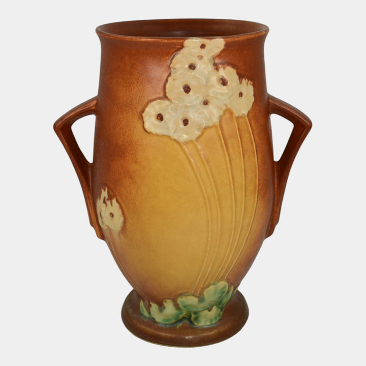 Roseville Primrose Brown 1936 Vintage Art Deco Pottery Ceramic Vase 769-9 - Just Art Pottery