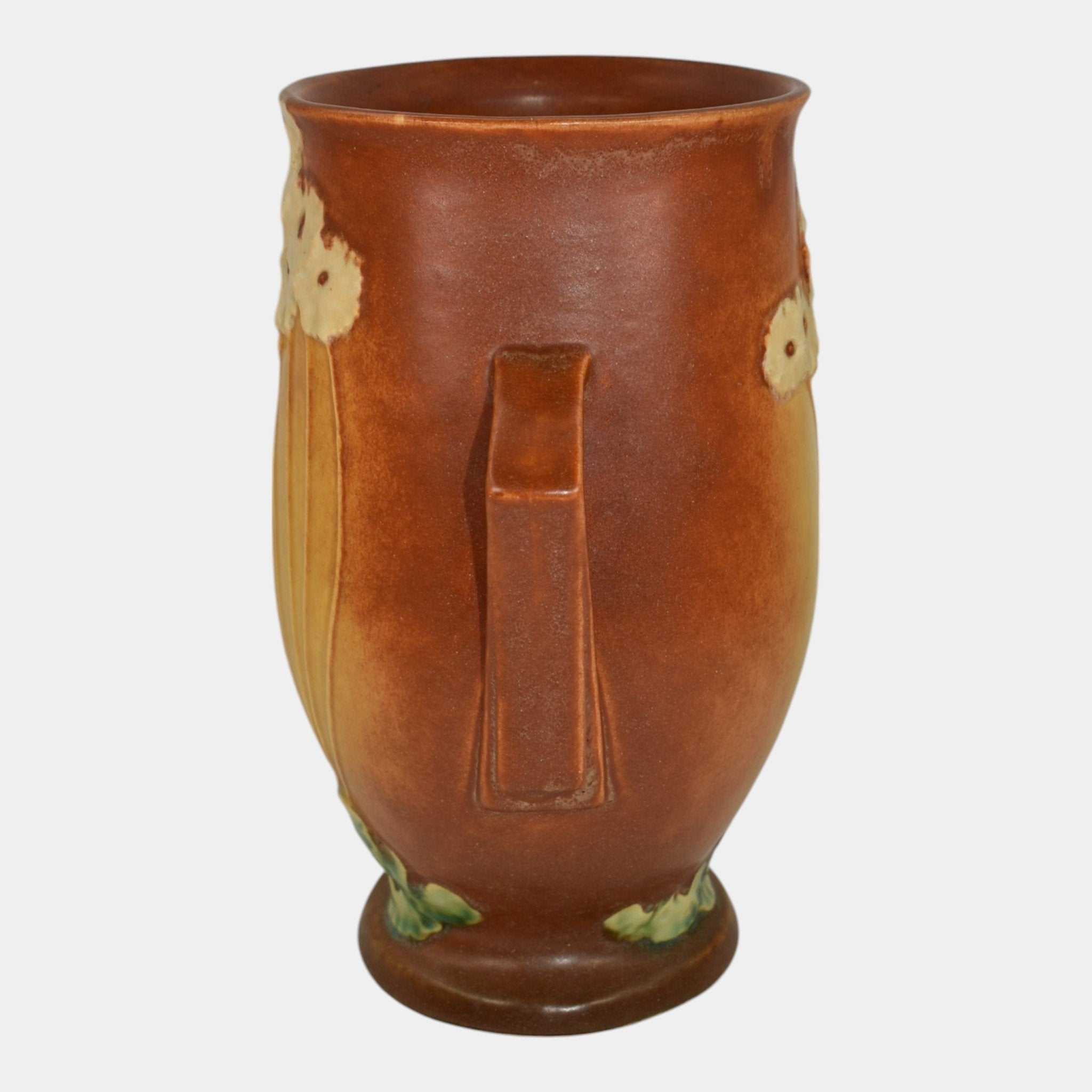 Roseville Primrose Brown 1936 Vintage Art Deco Pottery Ceramic