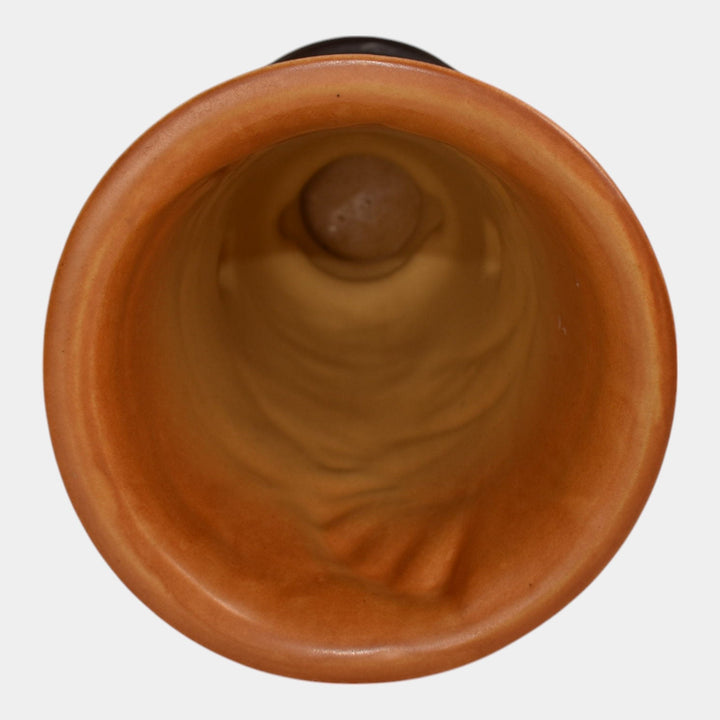 Roseville Freesia Brown 1945 Mid Century Modern Art Pottery Ceramic Vase 125-10 - Just Art Pottery