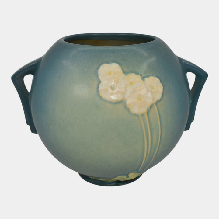 Roseville Primrose Blue 1936 Vintage Art Deco Pottery Ceramic Bowl Vase 285-6
