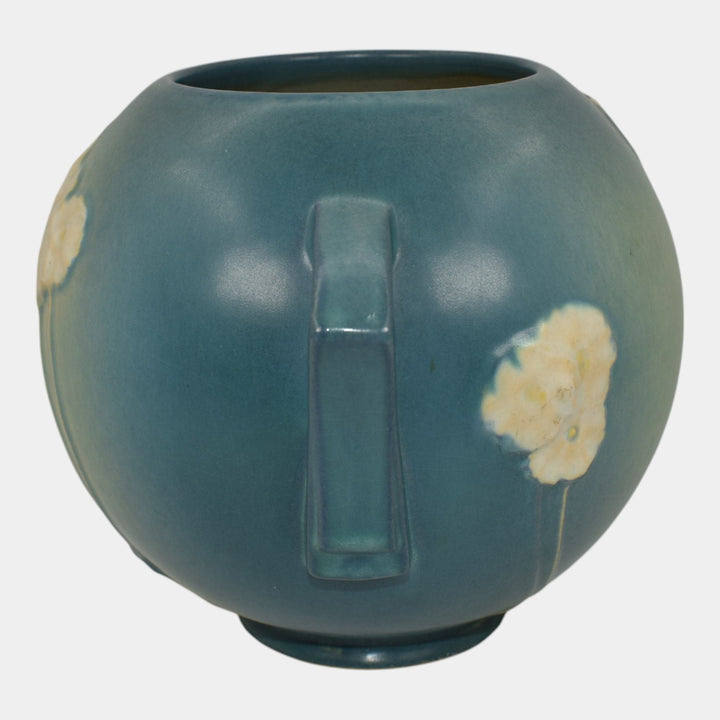 Roseville Primrose Blue 1936 Vintage Art Deco Pottery Ceramic Bowl Vase 285-6