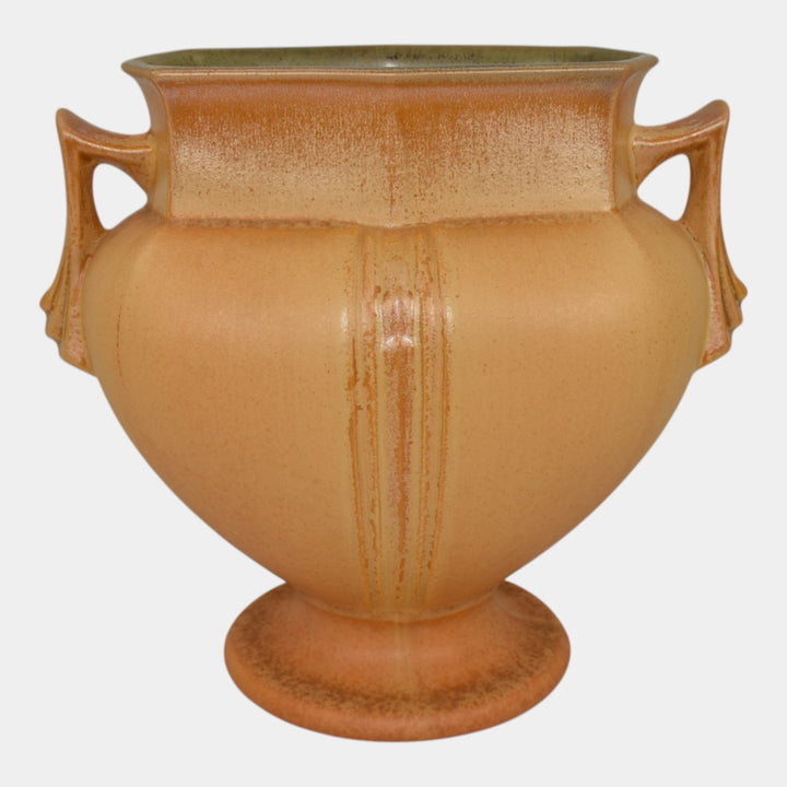 Roseville Russco Orange Gold 1934 Vintage Art Deco Pottery Ceramic Vase 108-6 - Just Art Pottery