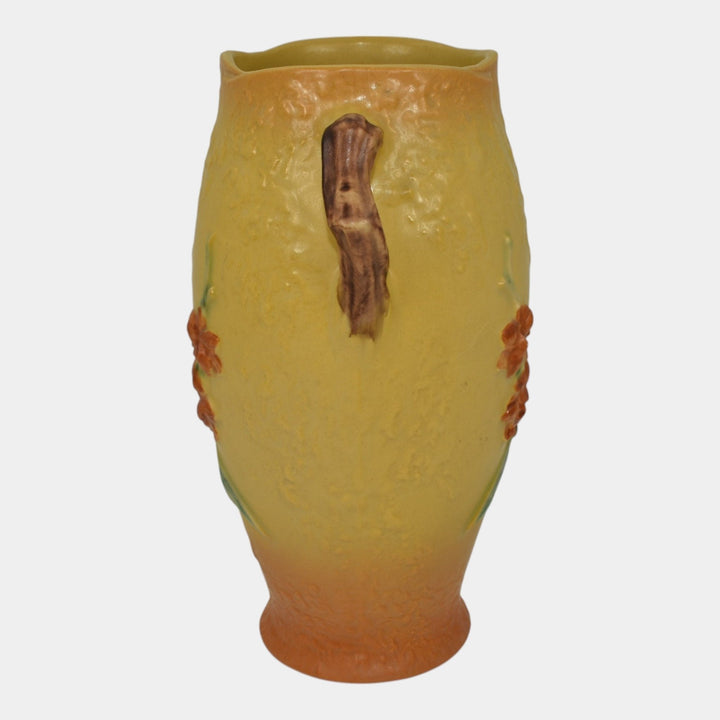 Roseville Bittersweet Yellow 1951 Mid Century Modern Pottery Ceramic Vase 883-8