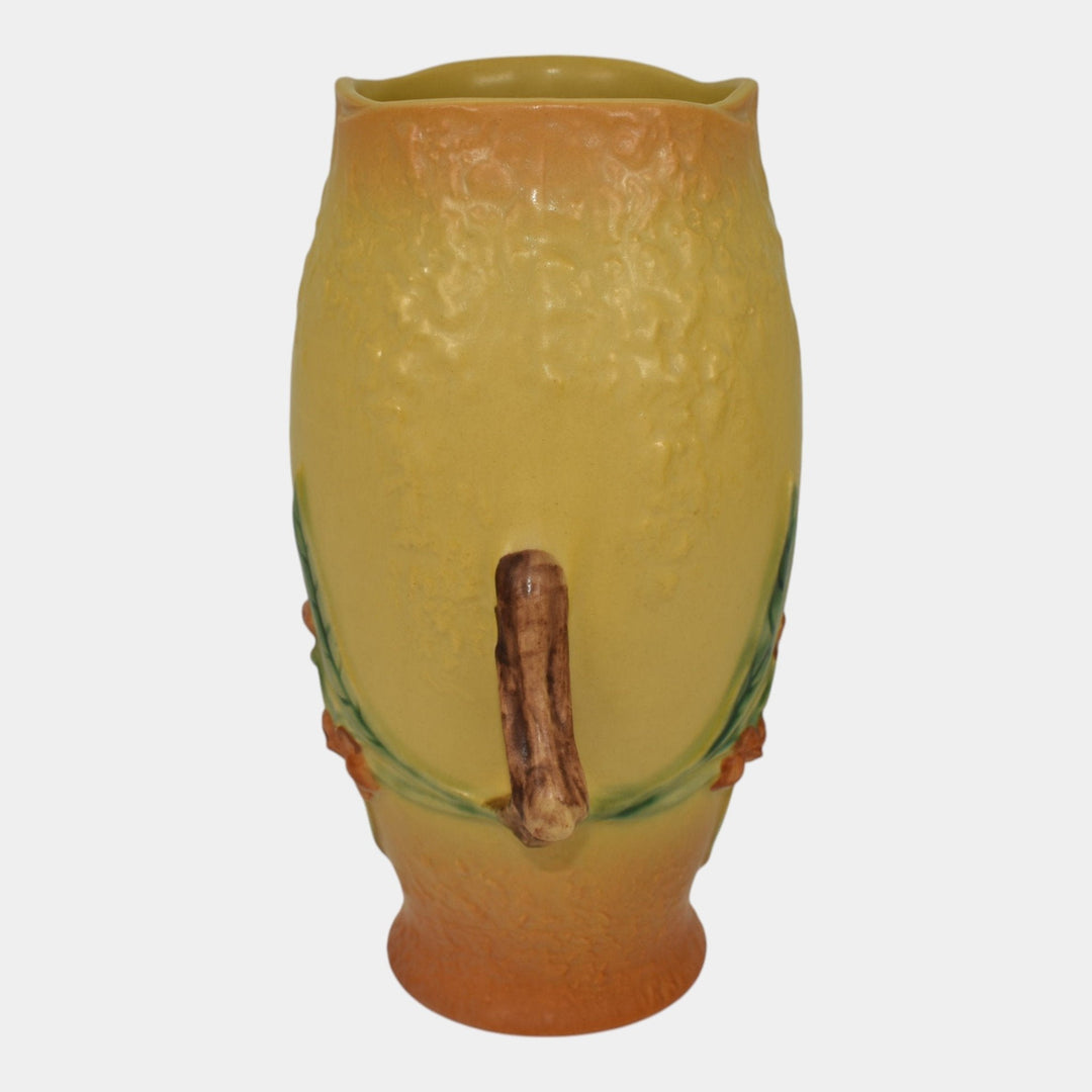Roseville Bittersweet Yellow 1951 Mid Century Modern Pottery Ceramic Vase 883-8