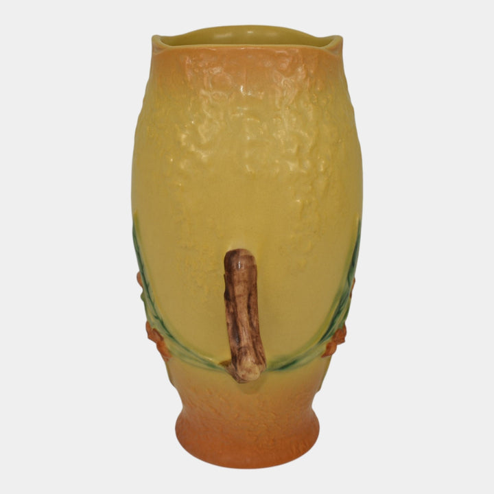 Roseville Bittersweet Yellow 1951 Mid Century Modern Pottery Ceramic Vase 883-8