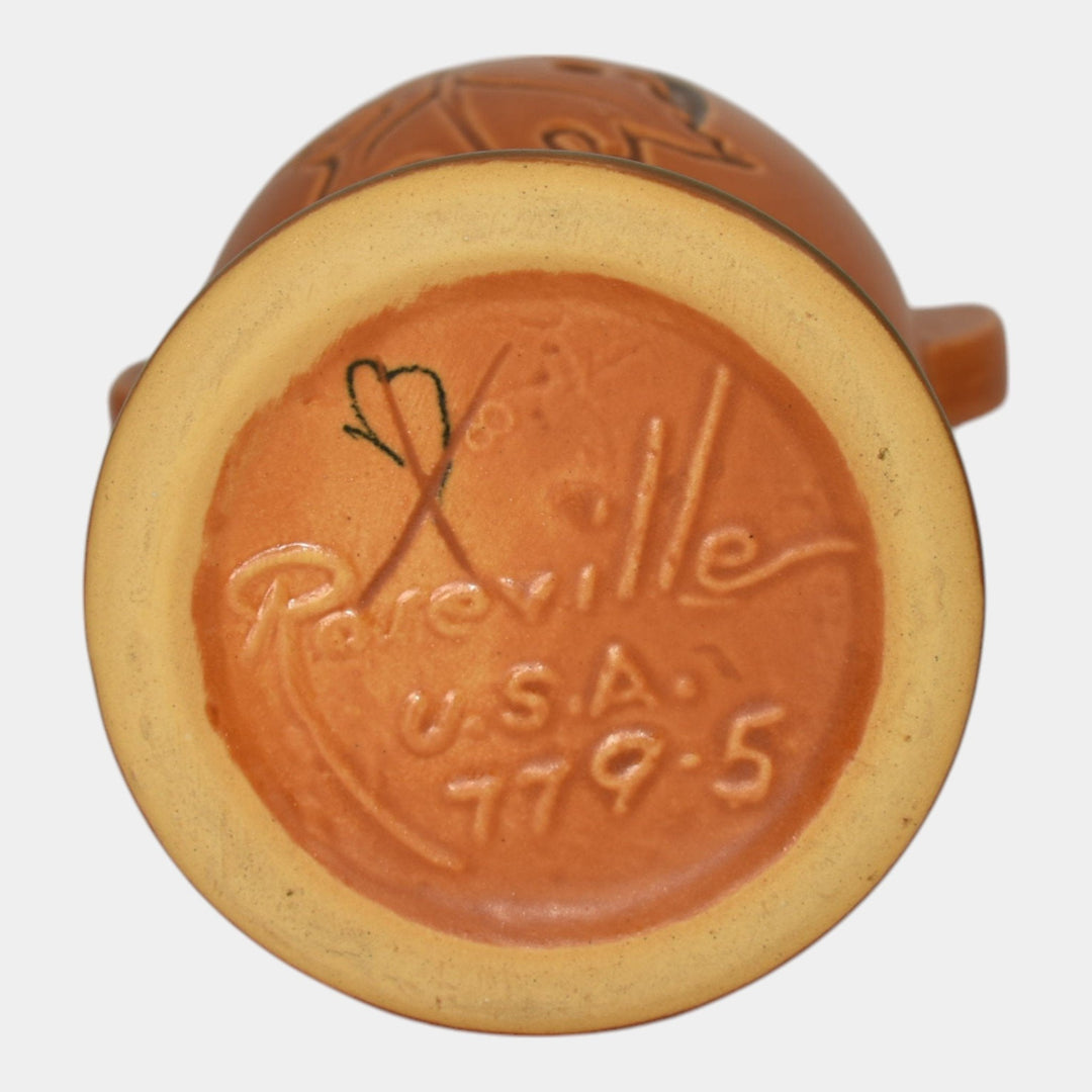 Roseville Silhouette Russet 1950 Mid Century Modern Pottery Ceramic Vase 779-5