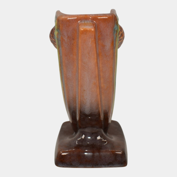 Roseville Wincraft Orange 1948 Mid Century Modern Pottery Pine Cone Vase 272-6