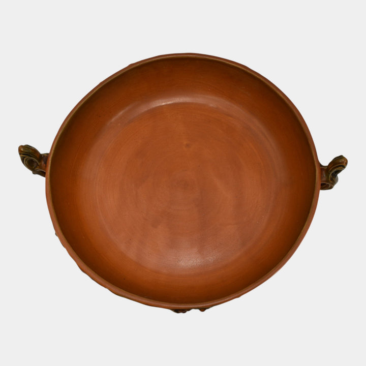 Roseville Bushberry Russet 1941 Vintage Art Pottery Ceramic Console Bowl 415-10 - Just Art Pottery