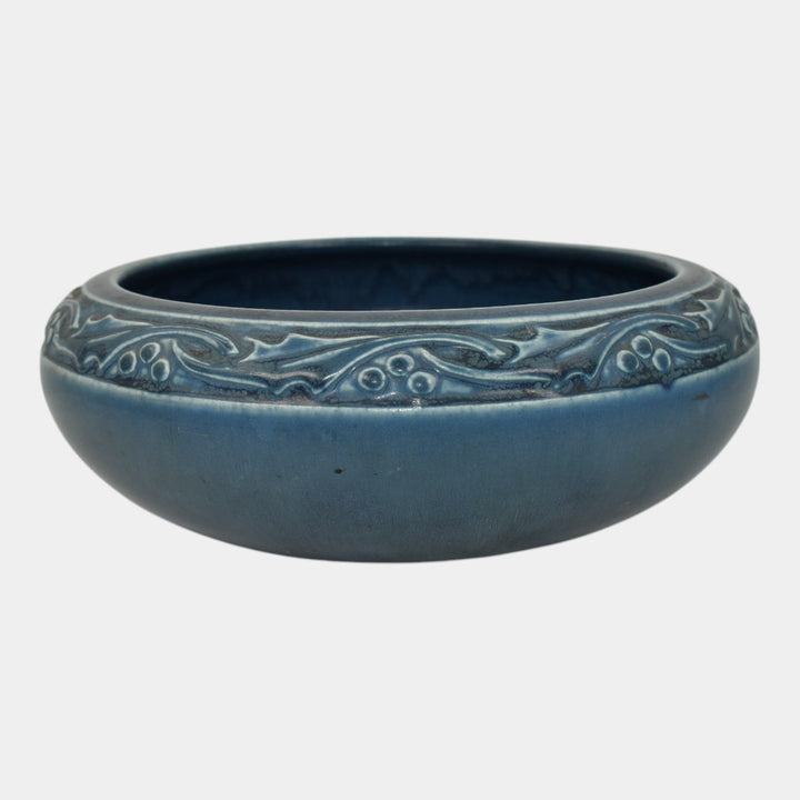 Rookwood 1926 Vintage Arts and Crafts Pottery Blue Leaf Band Bowl 2153