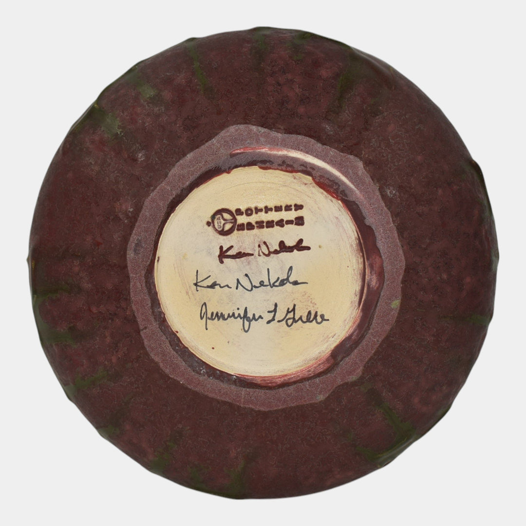 Ephraim Faience 2012 Hand Made Pottery Red Holly Glad Tidings Ceramic Bowl