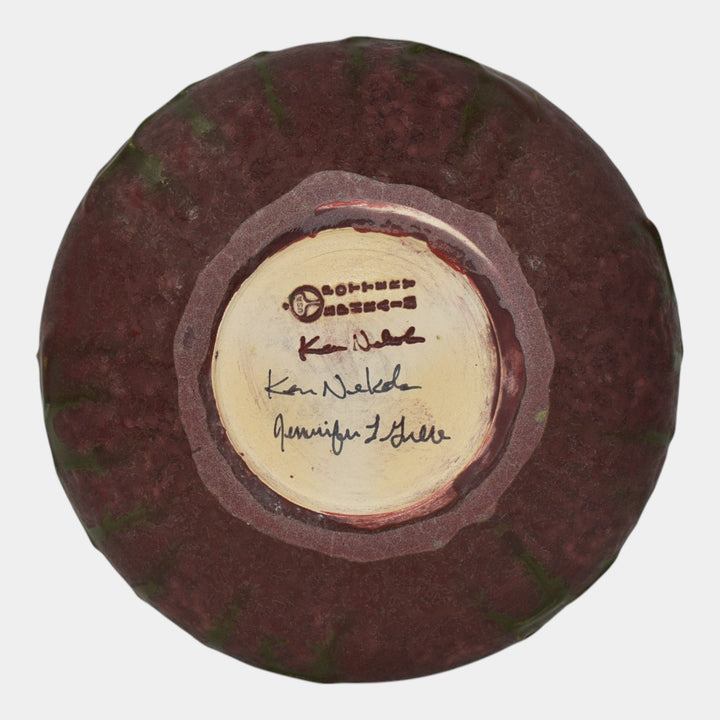Ephraim Faience 2012 Hand Made Pottery Red Holly Glad Tidings Ceramic Bowl