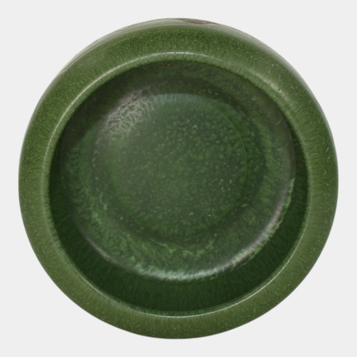 Ephraim Faience 2017 Experimental Hand Made Pottery Green Holly Cabinet Bowl