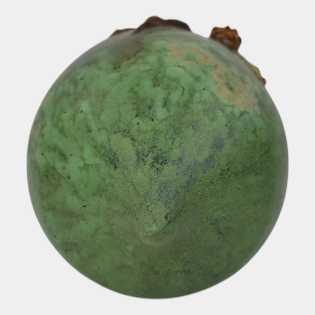 Ephraim Faience 2019 Pottery Green Snowy Pine Cone Christmas Ornament M18 - Just Art Pottery