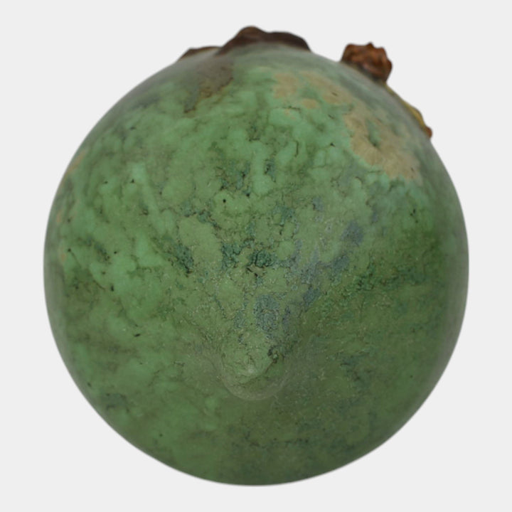 Ephraim Faience 2019 Pottery Green Snowy Pine Cone Christmas Ornament M18 - Just Art Pottery