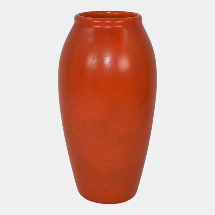 Weller Blo Red 1920s Vintage Art Deco Pottery Lava Red Ceramic Vase