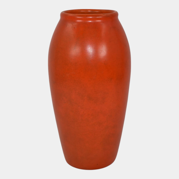 Weller Blo Red 1920s Vintage Art Deco Pottery Lava Red Ceramic Vase