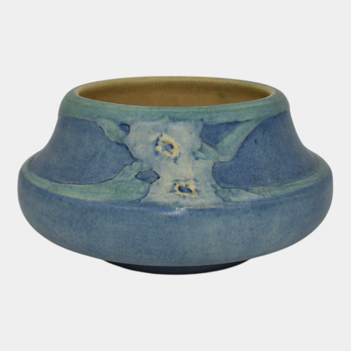 Newcomb College 1922 Vintage Arts and Crafts Pottery Blue Ceramic Vase Irvine