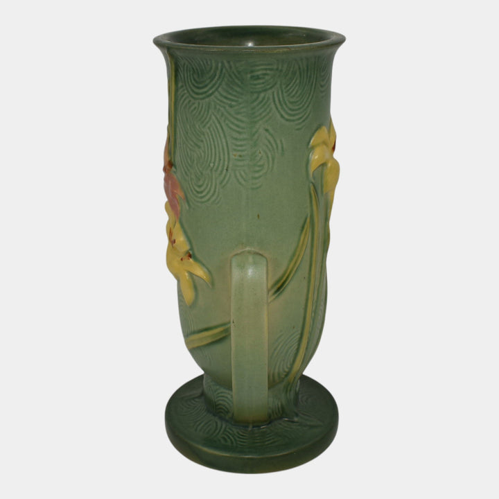 Roseville Zephyr Lily Trial Glaze Green 1946 Vintage Art Pottery Vase 133-8