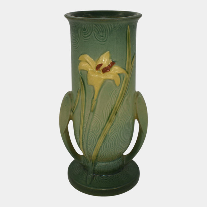 Roseville Zephyr Lily Trial Glaze Green 1946 Vintage Art Pottery Vase 133-8
