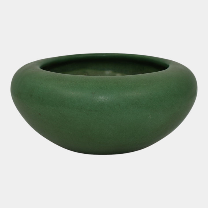 Weller Matte Green Bedford Vintage Art Pottery Ceramic Bowl - Just Art Pottery