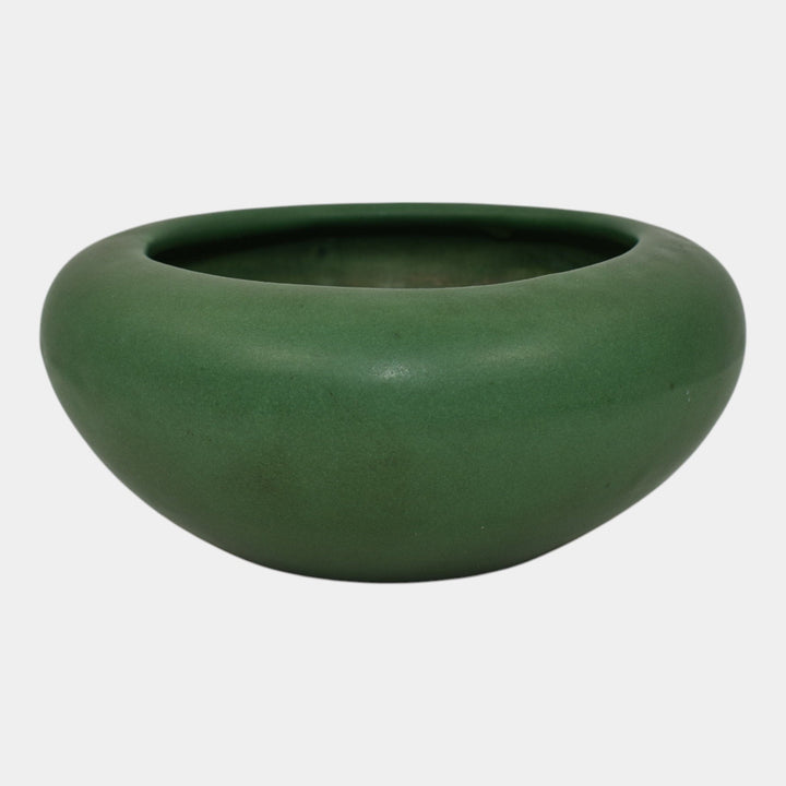 Weller Matte Green Bedford Vintage Art Pottery Ceramic Bowl - Just Art Pottery