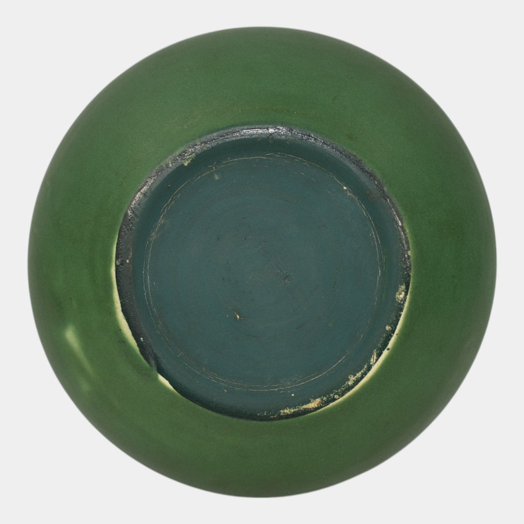 Weller Matte Green Bedford Vintage Art Pottery Ceramic Bowl - Just Art Pottery