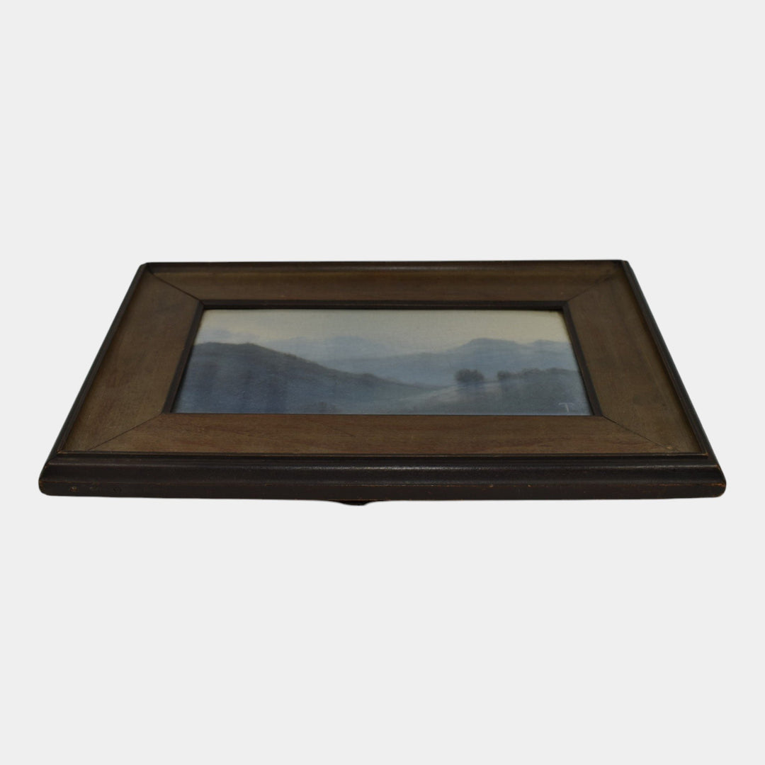 Rookwood Arts And Crafts Pottery Scenic Vellum Framed Plaque Rothenbusch