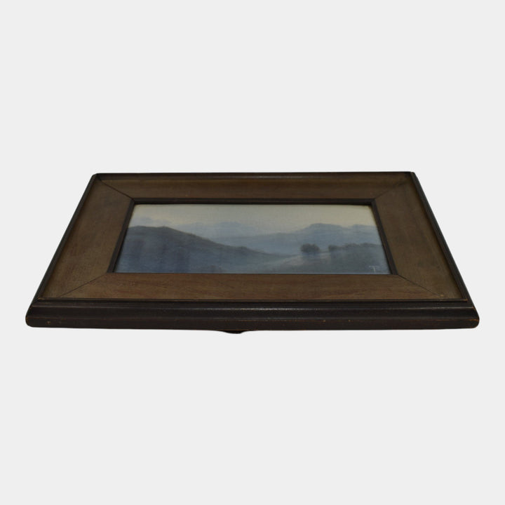 Rookwood Arts And Crafts Pottery Scenic Vellum Framed Plaque Rothenbusch
