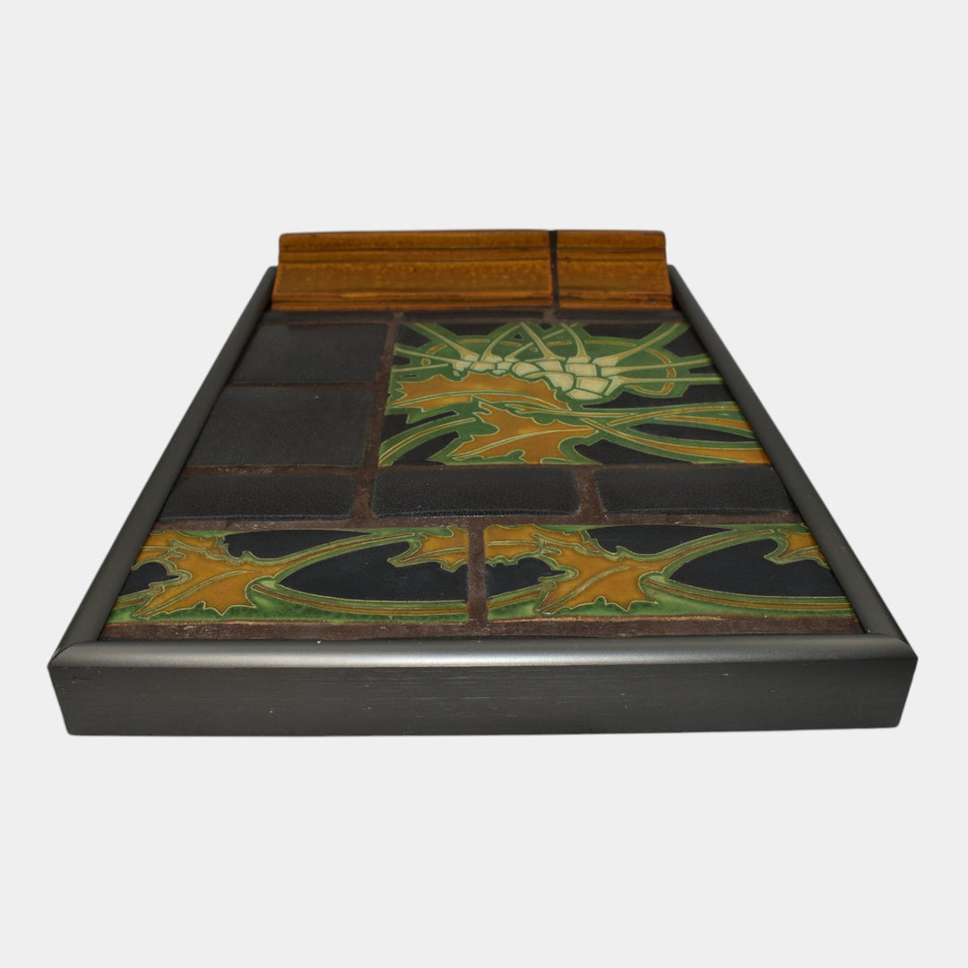 Motawi Tileworks Art Pottery Yellow Green Framed Ceramic Tile Wall Art - Just Art Pottery