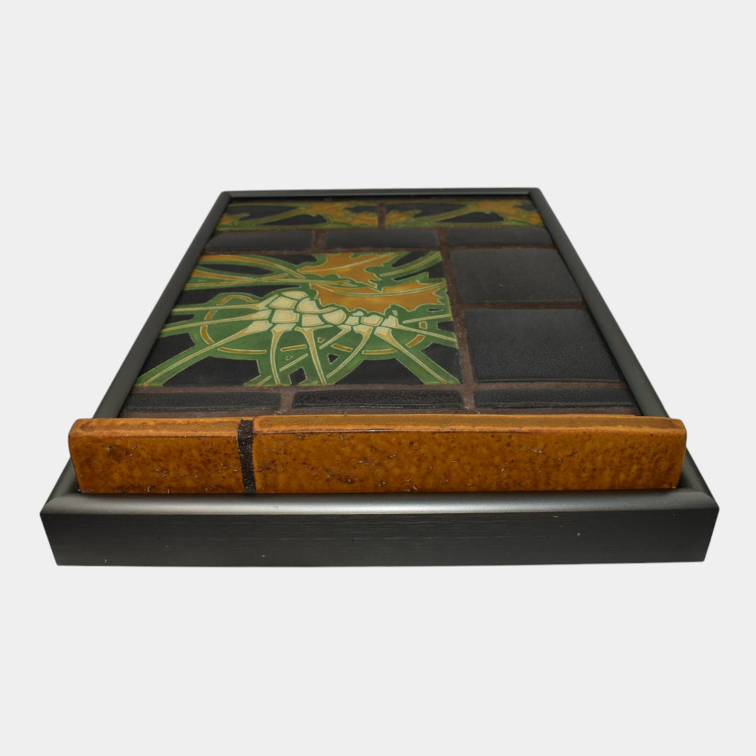Motawi Tileworks Art Pottery Yellow Green Framed Ceramic Tile Wall Art - Just Art Pottery