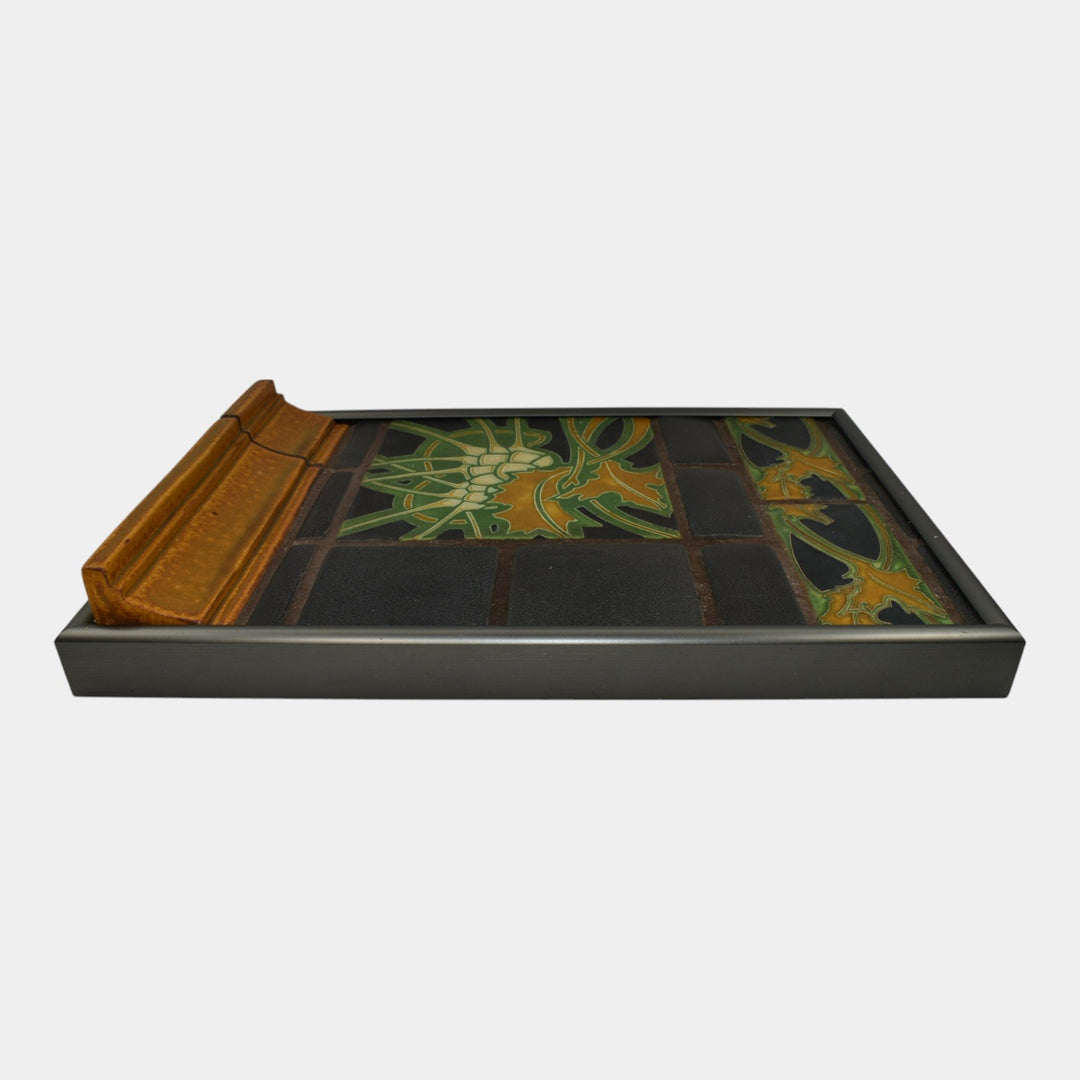Motawi Tileworks Art Pottery Yellow Green Framed Ceramic Tile Wall Art - Just Art Pottery