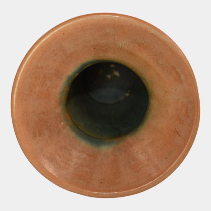 Roseville Futura Tan And Blue 1928 Vintage Art Deco Pottery Winged Vase 426-8 - Just Art Pottery