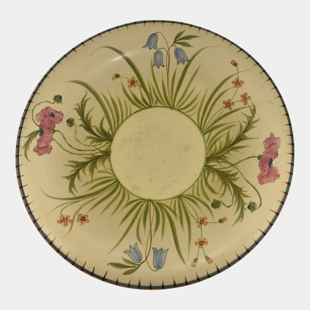 Weller Bonito 1920s Vintage Pottery Hand Painted Ceramic Bowl Flower Frog
